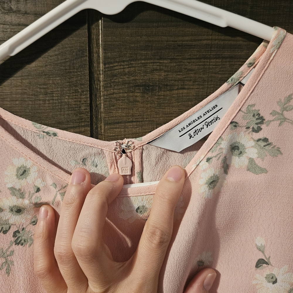 &Other Stories Blush Floral Dress - Picture 3 of 6